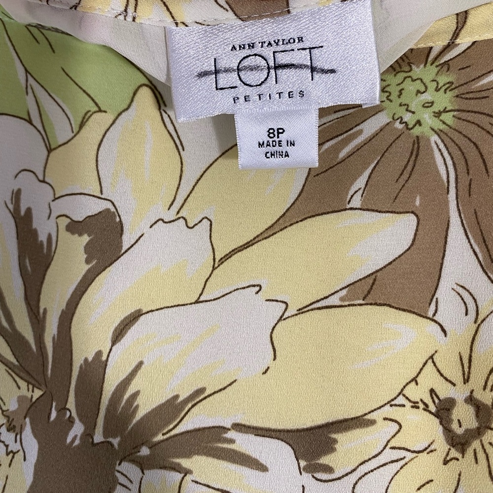 Y2k White skirt floral green brown yellow tiered mini fairycore cottagecore - Picture 5 of 7